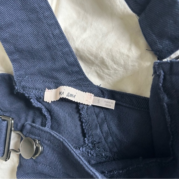 Mi Ami by Francesca's Small Navy Blue Denim Overall Mini Dress - Picture 2 of 3